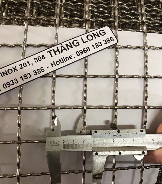 Lưới inox đan ô 3cm 304 TLG Thăng Long khổ 1m