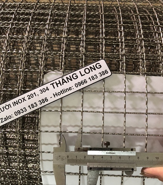 Lưới inox đan ô 2.5cm 201 TLG Thăng Long khổ 1m