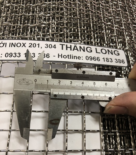 Lưới inox đan ô 1.5cm 201 TLG Thăng Long khổ 1m