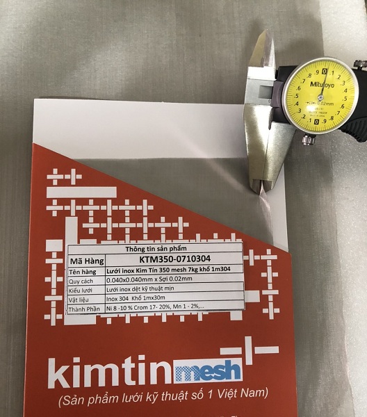 Lưới inox kim tín 350 mesh inox 304