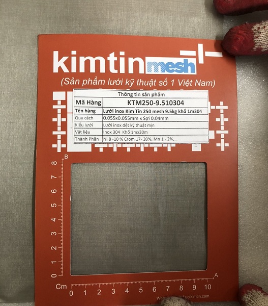 Lưới inox lọc kim tín 250 mesh 304