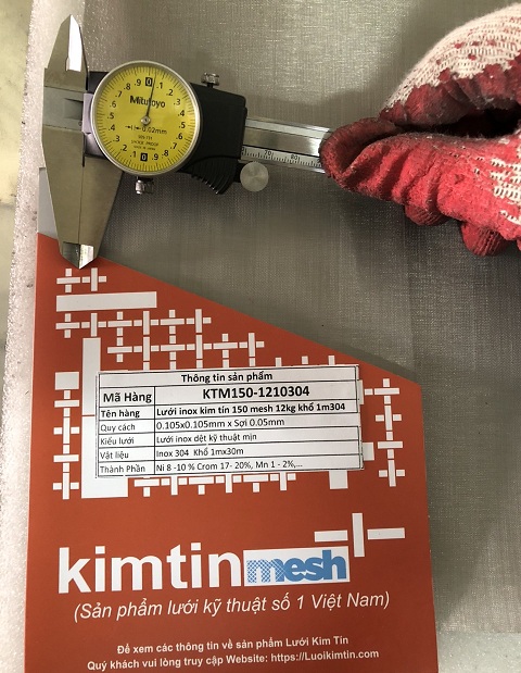 Lưới lọc inox kim tín 150 mesh 304