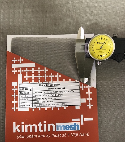 Lưới lọc inox Kim Tín 60 mesh khổ 1m304